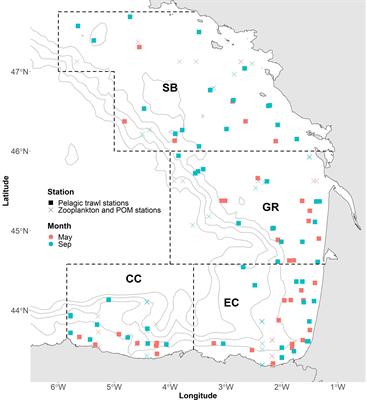 Influence of seasonal variability on the trophic structure of pelagic communities